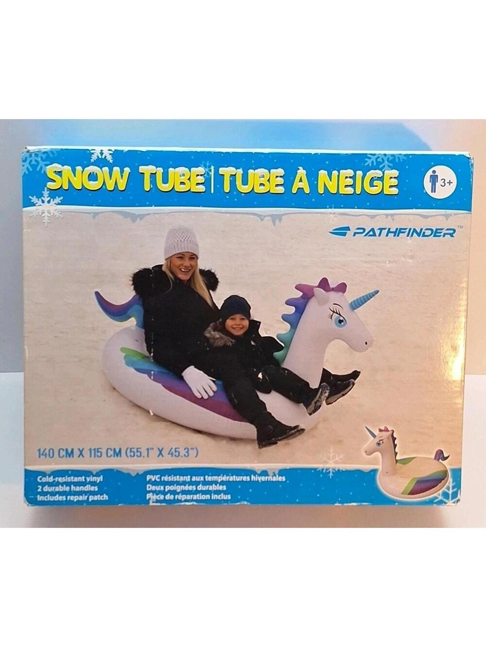Pathfinder Unicorn Shape Snow Tube. For Ages 3+. Includes Repair Patch 140x115cm